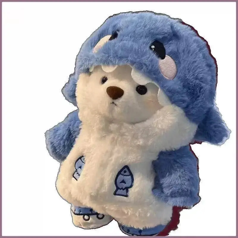2-in-1 Shark to Bear Plush Toy