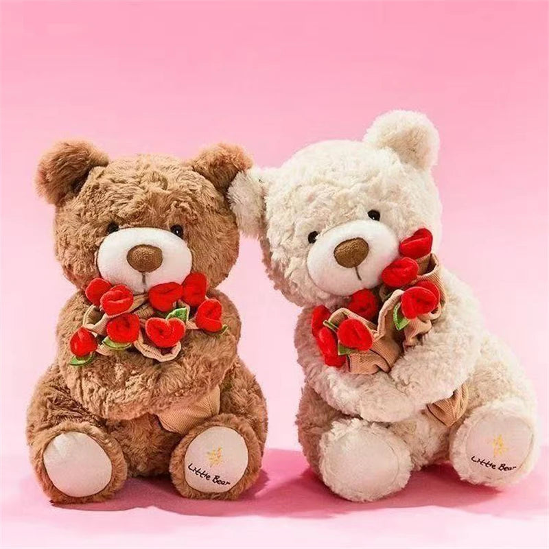 Rose Hug Teddy Bear Plush