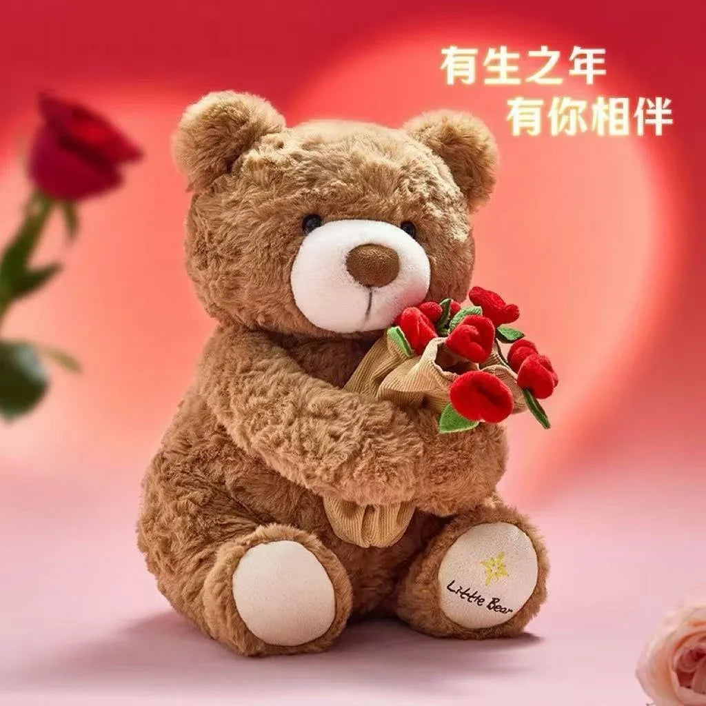 Rose Hug Teddy Bear Plush