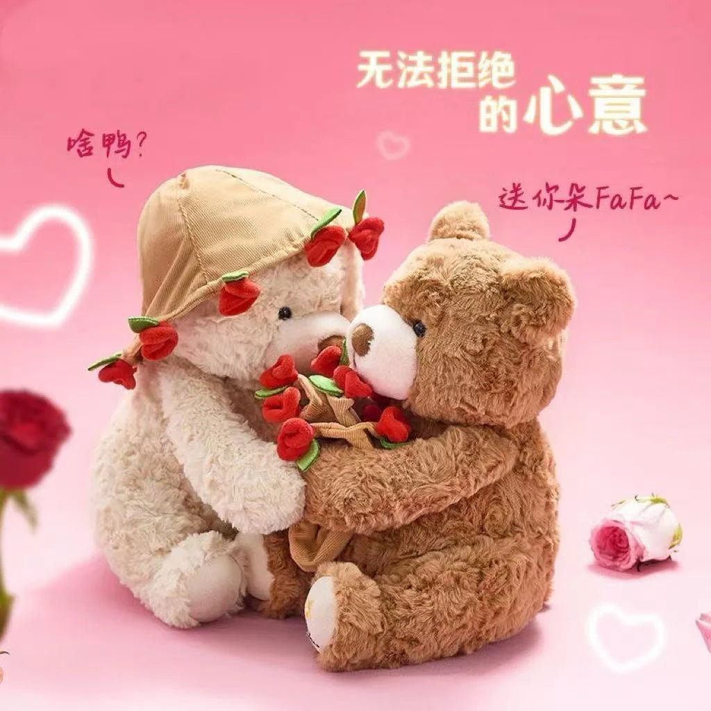 Rose Hug Teddy Bear Plush