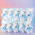 Mini Bear Bouquet Plush – 10pcs Set
