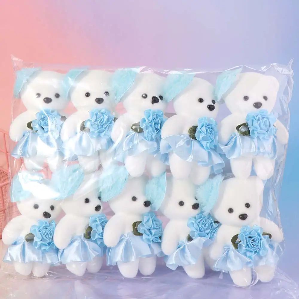 Mini Bear Bouquet Plush – 10pcs Set