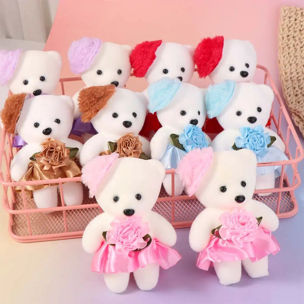 Mini Bear Bouquet Plush – 10pcs Set