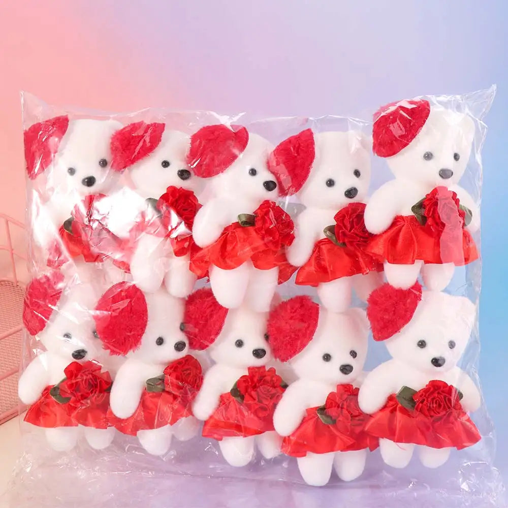 Mini Bear Bouquet Plush – 10pcs Set