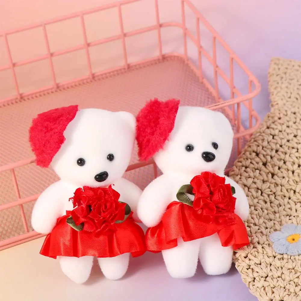 Mini Bear Bouquet Plush – 10pcs Set