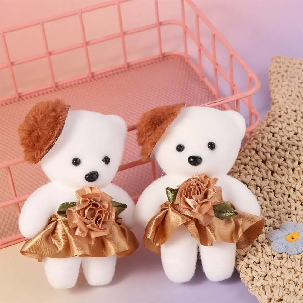 Mini Bear Bouquet Plush – 10pcs Set