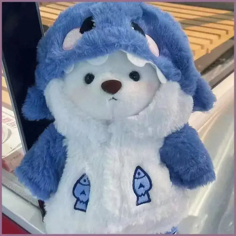 2-in-1 Shark to Bear Plush Toy